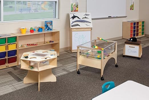 Jonti-Craft See-Thru Sensory Table, Childrens, Brown