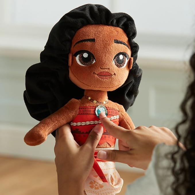 Disney Store Official Princess Plush Doll, Moana, Medium 14 Inches, Soft Plushy with Embroidered Features, Princess Toys for Girls, Disney Dolls, Stuffed Animals for Girls