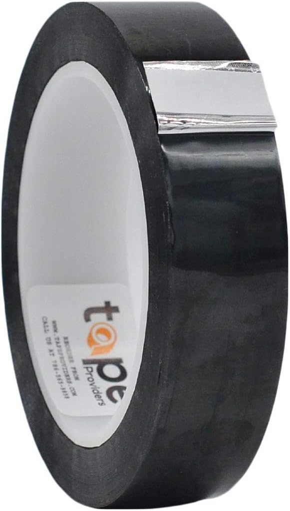WOD MPFT2 Black Metalized Polyester Mylar Film Tape with Acrylic Adhesive, 1 inch x 72 yds. Vibrant Mirror Black Tape, Decor Tape for Detailing Accent Wall, Graphic Arts, Car and Boat Trim