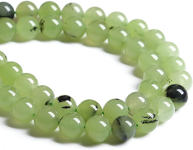 4MM 86PCS Natural Stone Prehnite Jade Loose Beads for Jewelry Making DIY Bracelet Necklace