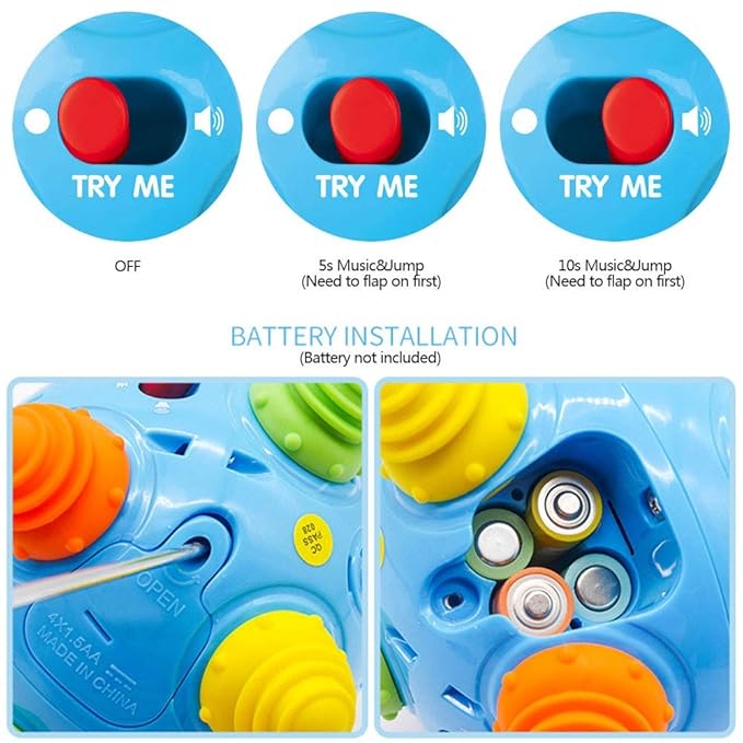 Baby Music Shake Dancing Ball Toy, BPA Free Bouncing Sensory Developmental Ball for Boys and Girls
