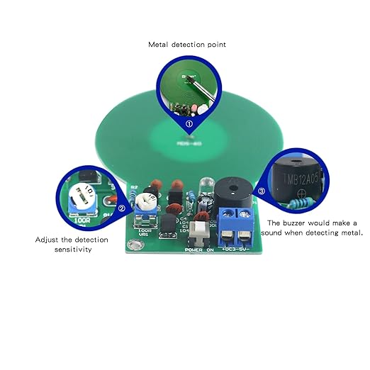Soldering Practice Kit DIY Metal Detector Plug-in Circuit Kit Learn Soldering Kit for DIYers Learning Electronics (05YTCQ3)
