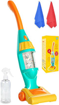 Toddler Vacuum Toy That Works with Lights & Sounds, Pretend Play Toy Vacuum for Toddlers 3-5 Years Old, Baby Vacuum for Boys Girls, Kids Vacuum Cleaner Cleaning Toys with Spray Bottle, 2 Towels