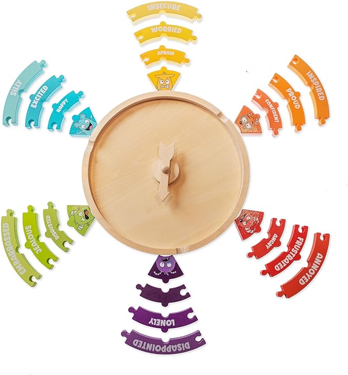 Open The Joy - My Emotions Wheel: Emotional Intelligence, Mindfulness, and Learning Toy for Kids Ages 3 and Up