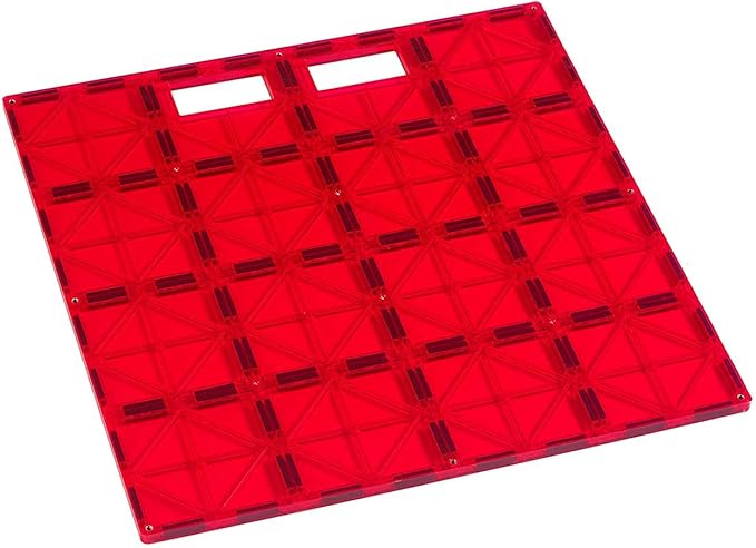 Playmags Super Durable Building Stabilizer Set, Great Add On to All Magnet Tiles Sets, Works with All Leading Brands 1-12"x12" & 4-6"x6" (Colors May Vary)
