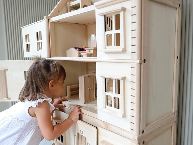Plan Toys Victorian Dollhouse Accessosry - Basement Floor (7338)| Sustainably Made from Rubberwood and Non-Toxic Paints and Dyes