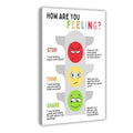 XIANF Self Regulation Traffic Lights Management Classroom Poster, Social Emotional Learning, Feelings Emotions Canvas Poster for Classroom School Therapy Room Frame:20x30inch(50x75cm)
