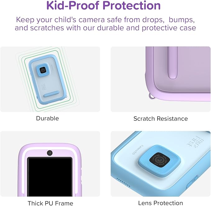 New AI Editor Camera for Kids myFirst Camera 50 Kids' Digital Camera 20MP Photos 1080P Video, Front & Selfie Lens Christmas Birthday Gifts for Boys & Girls Ages 4-15 Portable Travel Friendly (Purple)