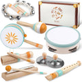 Toddlers Musical Instruments-Baby Montessori Wooden Musical Toys for Toddlers 1-3 Year Old,Kids Percussion Instruments Toy for Preschool Kids,Christmas Birthday Gift for Baby Boys Girls