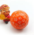 Bescon Multi-Sides Dice 100 Sides, D100 die, 100 Sided Cube, Polyhedral D100 Game Dice, 100 Paged Cube of Orange Color