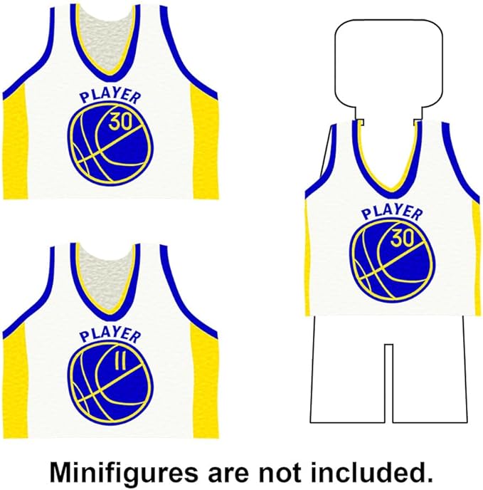 Building Blocks - Basketball Court Baseplates and Sets of 2 Basketball Hoop Basketball Goal Building Bricks for Basketball Game - Compatible with Major Brands (Basketball Playset/Blue)