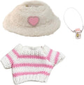 17cm Pink Doll Clothes Set, 6.7 Inches Cute Doll Clothes for Popular Dolls Accessories, Party Dress Up Clothes for Cartoon Doll(NO Doll)