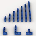 Blue Liftarms Thick Bulk Assortment Pack, 80 Pieces Blue Liftarms Beams with 10 Size, Compatible with Lego Parts and Pieces(Color: Blue), A0001