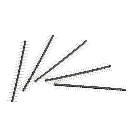 20Pcs Long Pins 40 Pin Breakaway Headers 0.1" 2.54mm Equal Length Long Centered 6.25mm on Both Sides 15mm in Total Connectors & Adapters