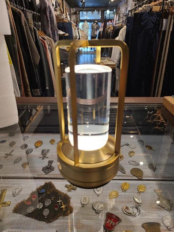 Klarako Crystal Lantern Lamp – Modern Cordless Rechargeable Bedside & Outdoor Light, Portable Wireless Lamp – Dimmable Touch Control – Luxury Living Room & Hotel-Style Lighting (Gold, 20-Pack)