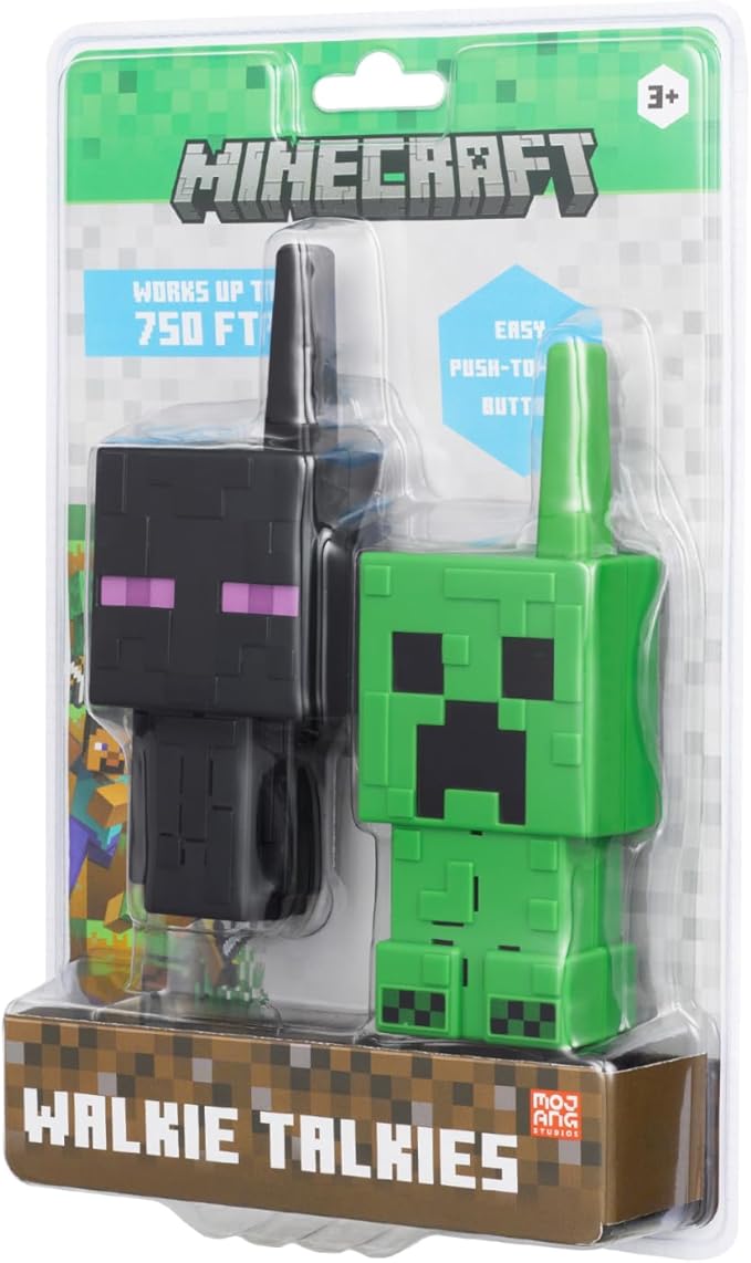 eKids Minecraft Walkie Talkies for Kids, Indoor and Outdoor Toys Designed for Fans of Minecraft Toys