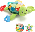 Turtle Baby Sensory Toy, Flip Scales & Multi-Textured Belly Montessori Activity Toy with Rattle Squeaker Teethers, Tummy Time/Crib/Stroller Toy,Educational Toy for 0-3 Years Newborn to Toddler
