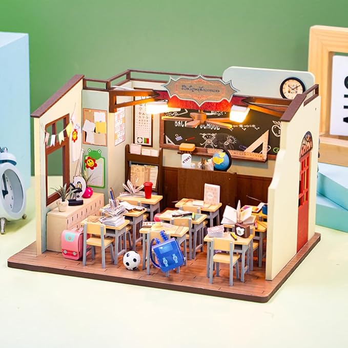 DIY Miniature Dollhouse Kit with Music,Wooden Dollhouse for Adults to Build,Mini House Kit Christmas Birthday Gifts for Adult Friend Love