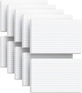 300 Count Index Cards 4x6 Flash Cards White Flashcards for Studying, Ruled 4x6 Index Cards, 10 Pack Notecards, Lined Index Card, Lined on Front, Blank on Back, 4 x 6 Card Stock Paper, White Card