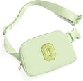 Gitus Gifts for 8 9 10 11 12 Year Old Girls Belt Bag Fanny Pack Crossbody Bags with Initial Letter Patch Cute Stuff Birthday Gifts for Teen Girls Women Personalized Trend Stuff (Light Green-O)
