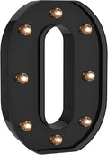 Foaky Black LED Letter Lights for Room Decor - Bedroom Wall Decor, Alphabet Lights for Home, Wedding, Party - Battery Operated （O）
