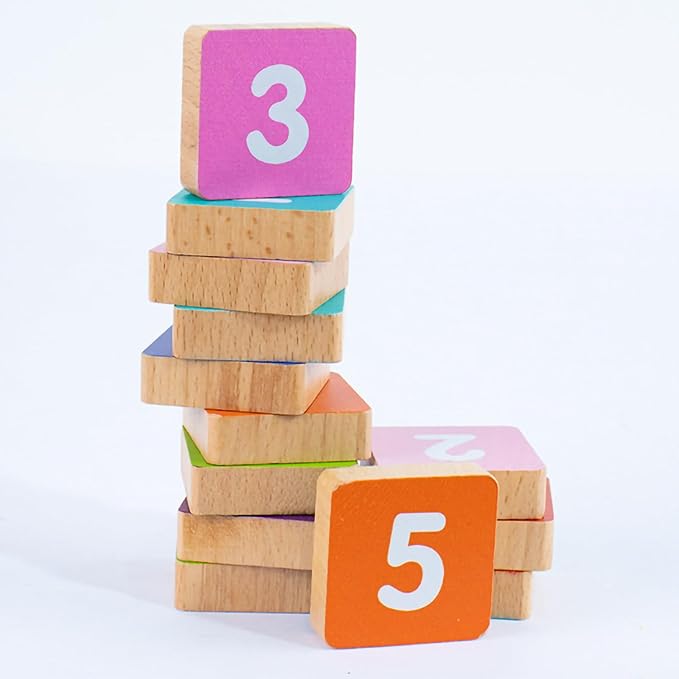Educational Preschool Learning Number Toys for Toddlers 3-5 Year Old, Educational Math Finger Counting Blocks, Number Blocks Toys for Kids, Montessori Educational Building Block for 3-5 Year Old