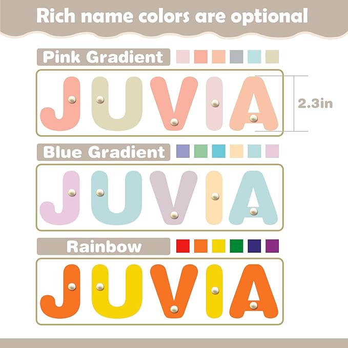Personalized Name Puzzle for Toddlers - Custom Wooden Jigsaw Puzzles with Animals, Montessori Learning Toys, Baby Birthday Gift for 1, 2, 3 Year Old Boy or Girl (Name Puzzle-02)