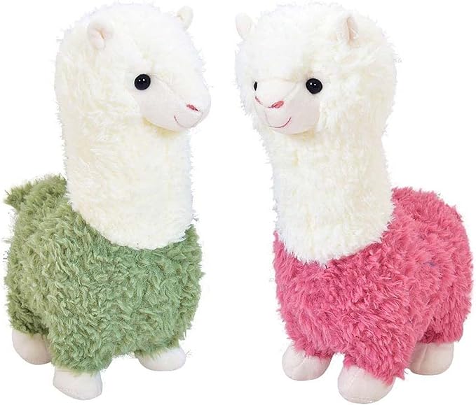 Llama Stuffed Animal Cute Llama Plush Alpaca Toy 9.8 inch for Girls Boys 2 Pieces(Alpaca)