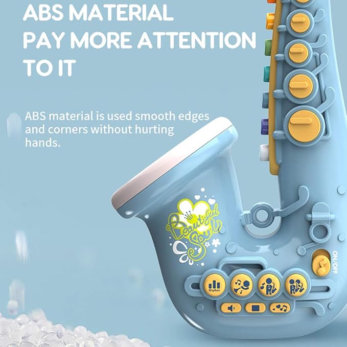 Smaroll Kids Saxophone Toy with Light and Sound,Multifunctional Early Educational Toys Musical Instrument Toy for Toddler Girls Boys Beginners Music Simulation Mini Saxophone, for Kids