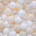 GOGOSO Balls for Ball Pit - Plastic Ball for Toddlers 1-3, Baby Kids Ball Pool Decoration 50 100 200 300 500 1000 (A White+Beige+Clear, 1000 Balls)