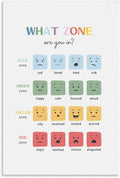 BFXLMKI Mood Meter, Zones of Regulation, Classroom Decor, Feelings Chart, Classroom Posters, Self-Regulation Coping Skills, School Counselor Unframe-style 24x36inch(60x90cm)