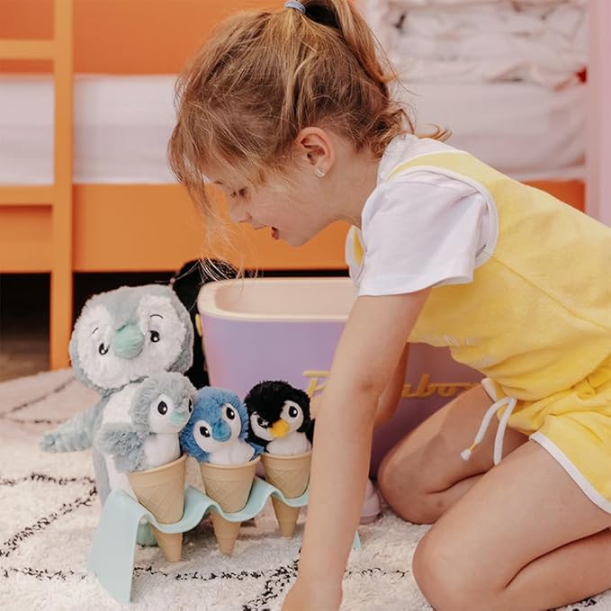 Les Déglingos Les Ptipotos by Glissou Le Penguin – Soft Plush – Ideal Birth Gift – Mint Green – 16 cm