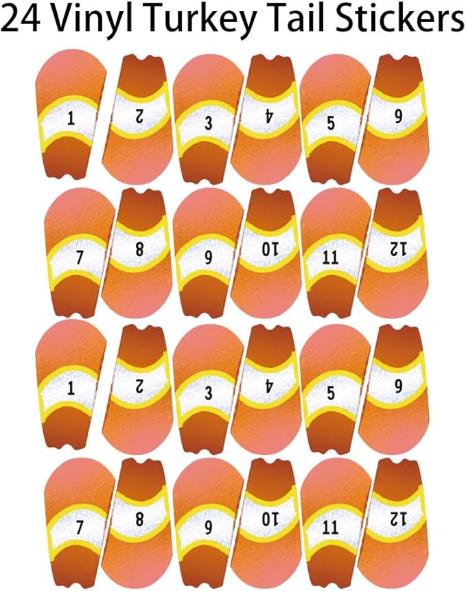 Thanksgiving Games - 26.5"x20" Pin The Tail on The Turkey Thanksgiving Games for Kids Thanksgiving Party Decoration Supplies Thanksgiving Activities for Family School Classroom