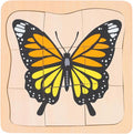 jojofuny Wooden Multi Layered Puzzles, Life Cycle of Butterfly, Cartoon Montessori Toy DIY Puzzle Early Educational Toy for Children Kids