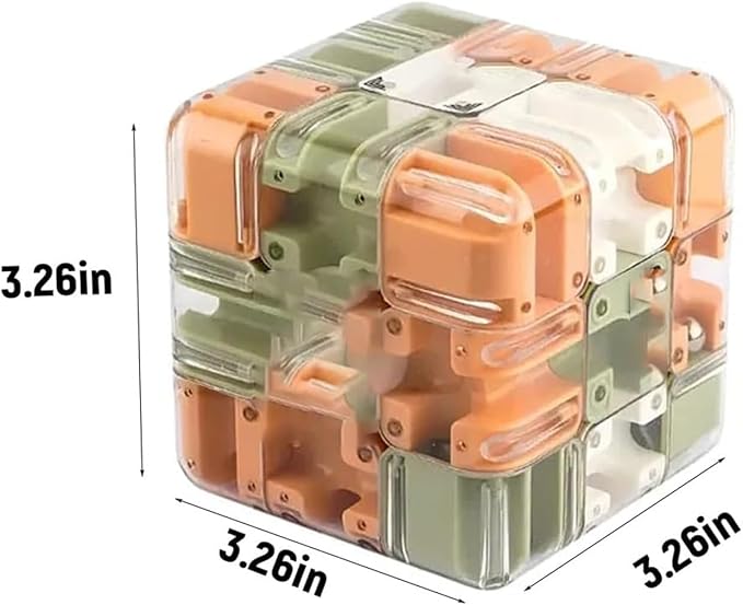 Large Labyrinth 3D Puzzles Maze Cube - Engaging Brain Teaser Toy, 3D Magic Cube Maze Ball Puzzle, Spatial Awareness Brain Training Toy for Stress Relief & Logic Development (2pcs)