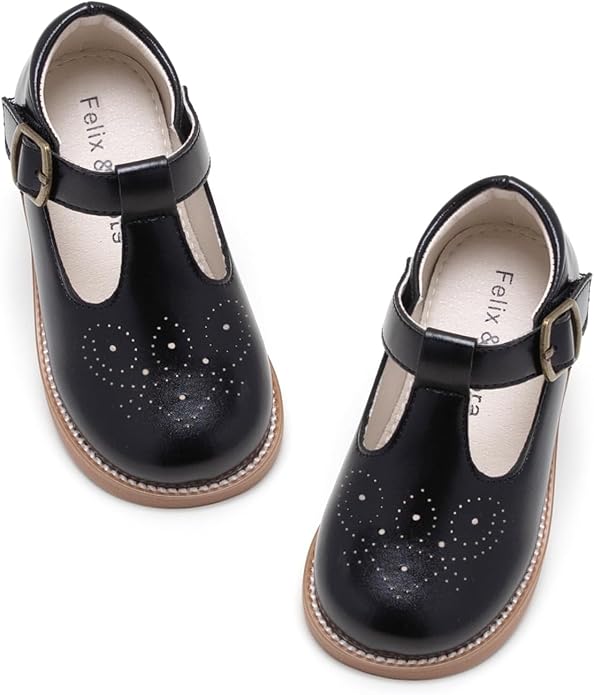Felix & Flora Toddler Little Girl Mary Jane Dress Shoes - Ballet Flats for Girl Party School Shoes