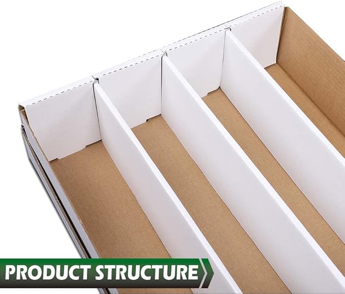 GRAND ORANGE 4 ROW 3200 Count Trading Card Storage Box, Sports & Trading Card Storag, Monster Shoe Box Card Storage Box