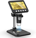 Coin Microscope, 4.3" LCD USB Digital 1000X Coin Magnifier with 8 Adjustable LED Lights, 1080P PC View Compatible with Windows/MacBook for Adults Kids