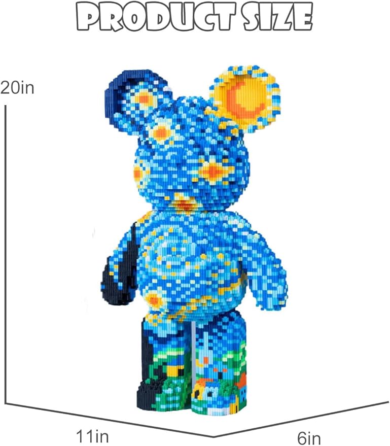 GAMTIM Animal Night Bear Bear Model Set,(9435Pieces) –Ornaments Building Blocks