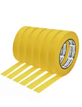 Painters Tape for Cars Vehicles Paint Tape Auto Body Yellow Masking Tape Heat Resistant Automotive Removable No Residue Painting Tape Bulk Set for Paint Booth, 0.7in-60 yards/6rolls