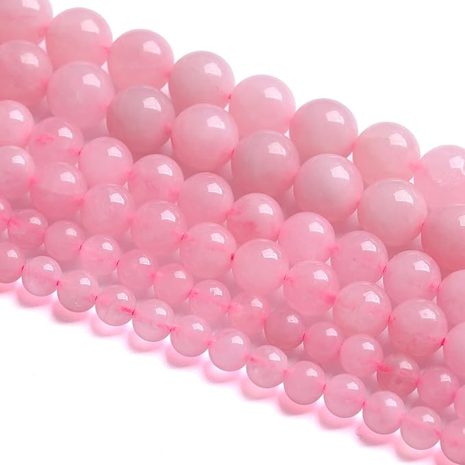 6MM 61PCS Natural Stone Brazilian Rose Quartz Crystal Beads for Jewelry Making DIY Bracelet