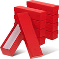 Teling 8 Pcs Coin Storage Box 2x2inch Flip Holders Collectors Coin Supplies Holders for Cents Collection Cardboard (Red)