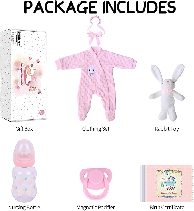 SCOM Realistic Reborn Baby Dolls - 18 Inch Real Life Doll Girl with Hair, Silicone Baby with Anatomically Correct, Newborn Lifelike Weighted Toddler with Full Body Vinyl for Ages 3+ Gift