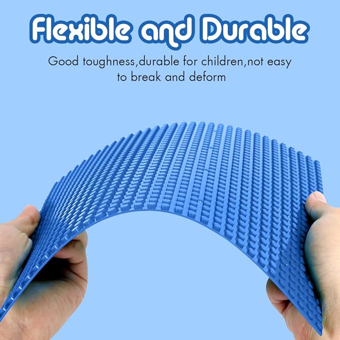 Lekebaby Classic Baseplates Building Base for Building Bricks 100% Compatible with Major Brands-Baseplate 10" x 10", Pack of 6 (Blue)