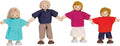 PlanToys® Wooden Dollhouse Family Set– Light Skin & Blonde Hair| 4 Poseable 1:12 Scale Doll House People | Montessori Pretend Play Figurines | Eco-Friendly Sustainable Wooden Toy for Kids