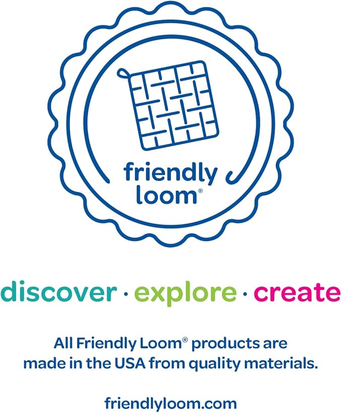 Friendly Loom Potholder Pro Weaving Kit | 10”x10” Sturdy Metal Loom and Quality Cotton Weaving Loops | Complete Kit to Weave 2 Large, Durable Potholders | Made in The USA
