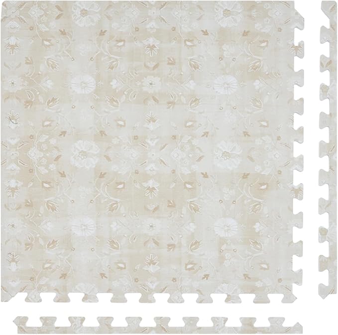 House of Noa Baby Play Mat – 4x6 Chateau Gemma – Set of 6 Tiles – Cushioned EVA Foam Play Mat for Floor, Soft Interlocking Baby Crawling Mats for Hard Floors