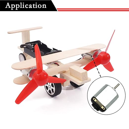 EUDAX 18 Set DC Motors Kit,Mini Electric 1.5-3V 24000RPM Hobby Motor with AA Battery Holder for STEM DIY Toy