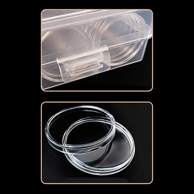 120 Pcs 30mm Coin Capsules Holder with Foam Gasket and Plastic Storage Organizer Box, 5 Sizes (17/20/25/27/30mm) Coins Collector Case Protector for Coin Collection Supplies