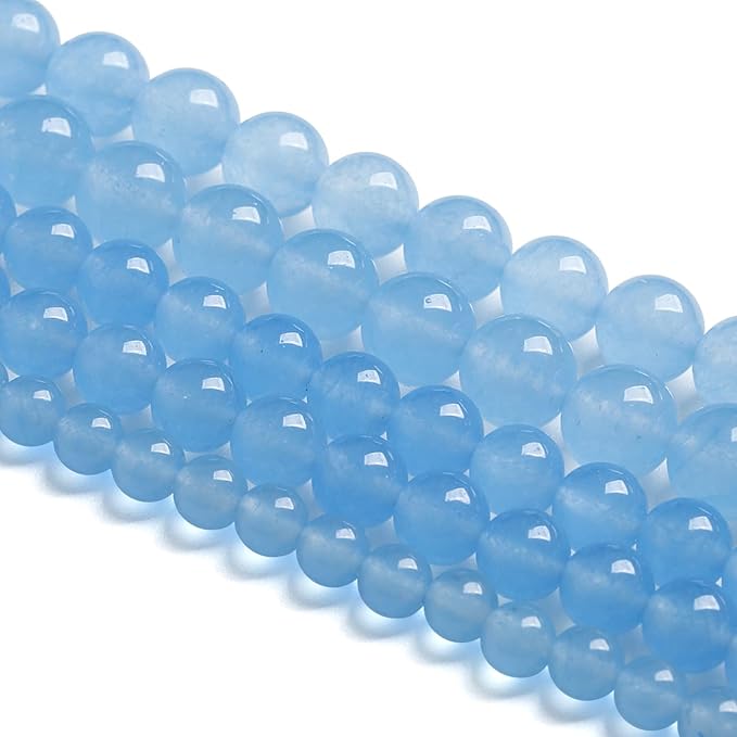 4MM 86PCS Blue Aquamarine Chalcedony Spacer Loose Beads for Jewelry Making DIY Bracelet Necklace